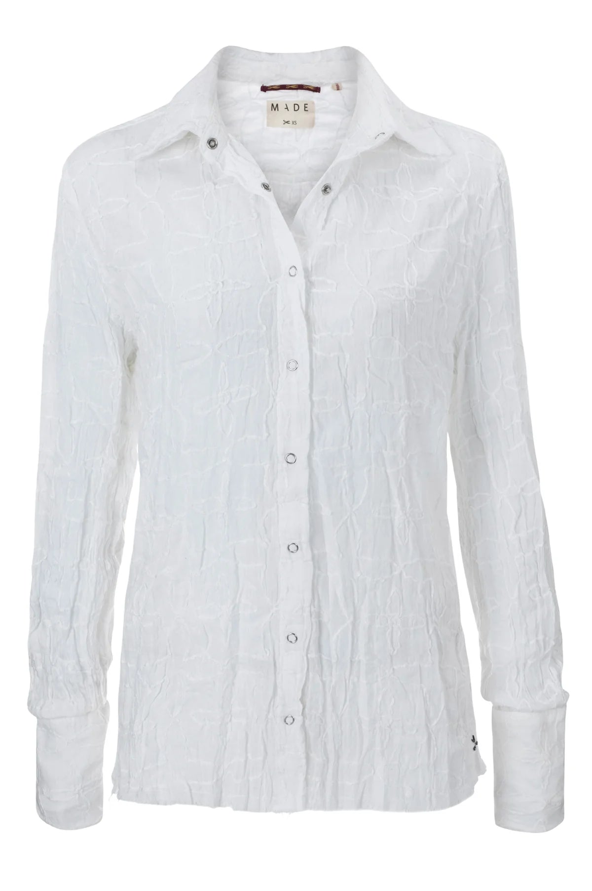 White Flower Emb Shirt