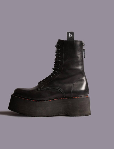 DOUBLE STACK LEATHER BOOTS