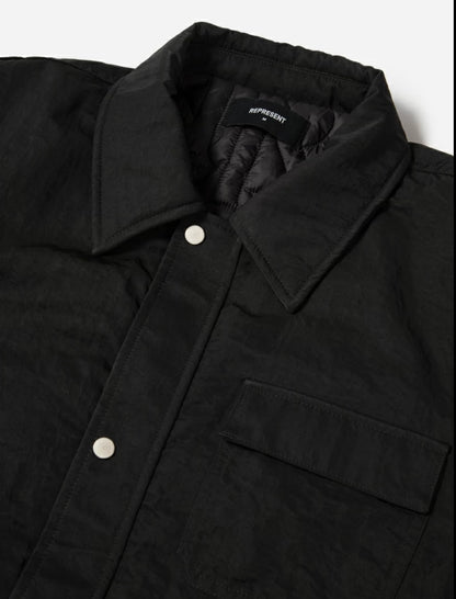 Heavy nylon smart jacket - jet black