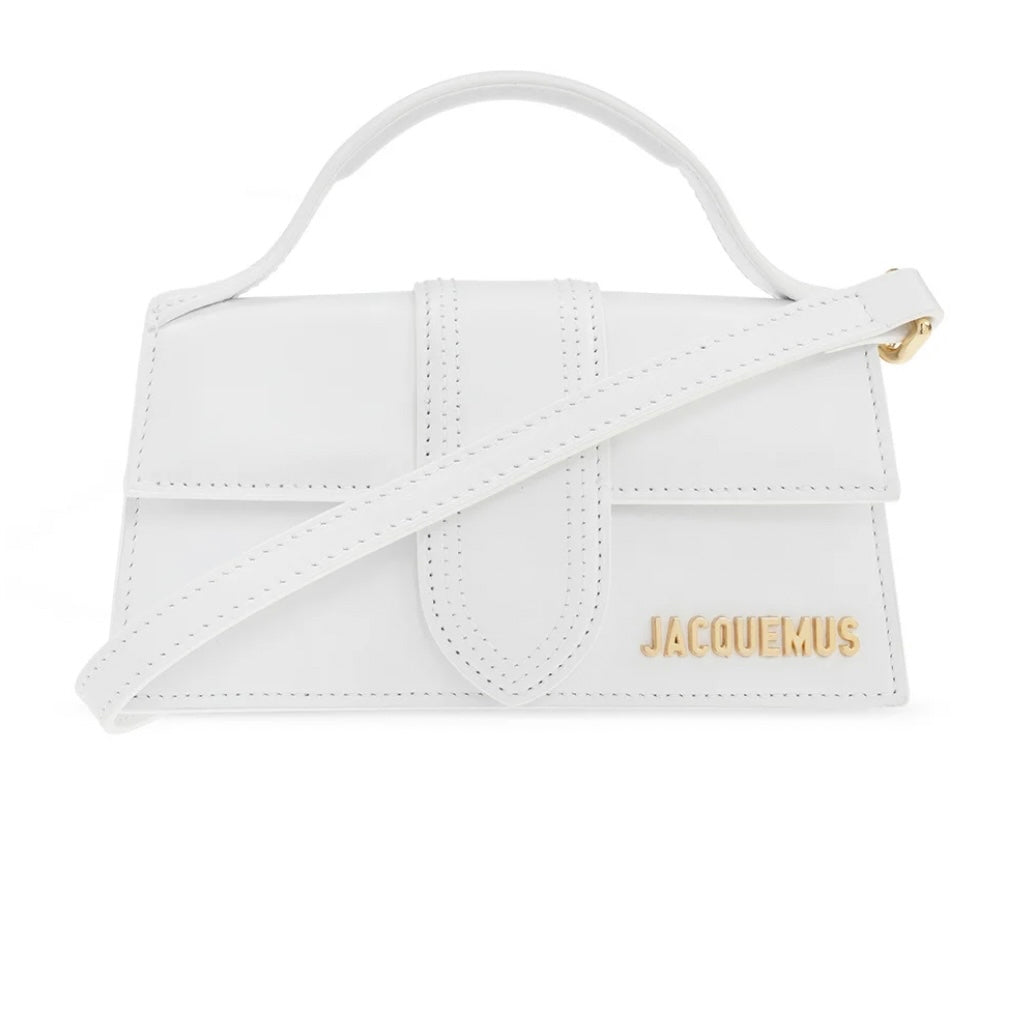 Le Bambino mini leather shoulder bag - white