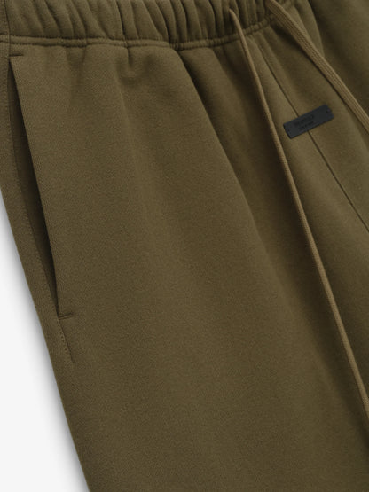 Fleece soccer short - olive