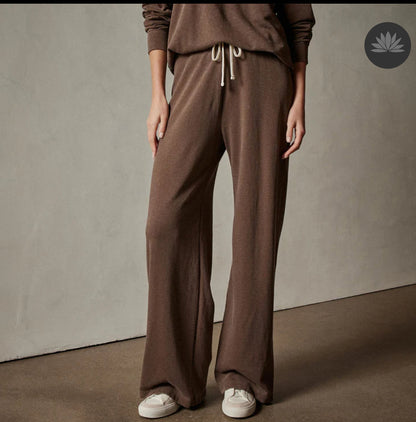 Wide leg sweatpants woman fox pigment