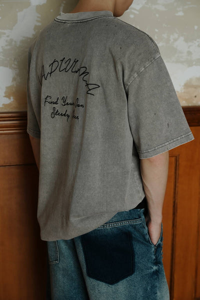 LAPIVIMA T-SHIRT - GREY WITH LOGO