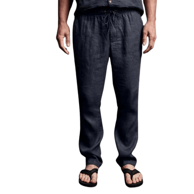 Lightweight Linen Pant Blue Oil