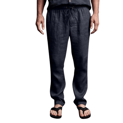 Lightweight Linen Pant Blue Oil