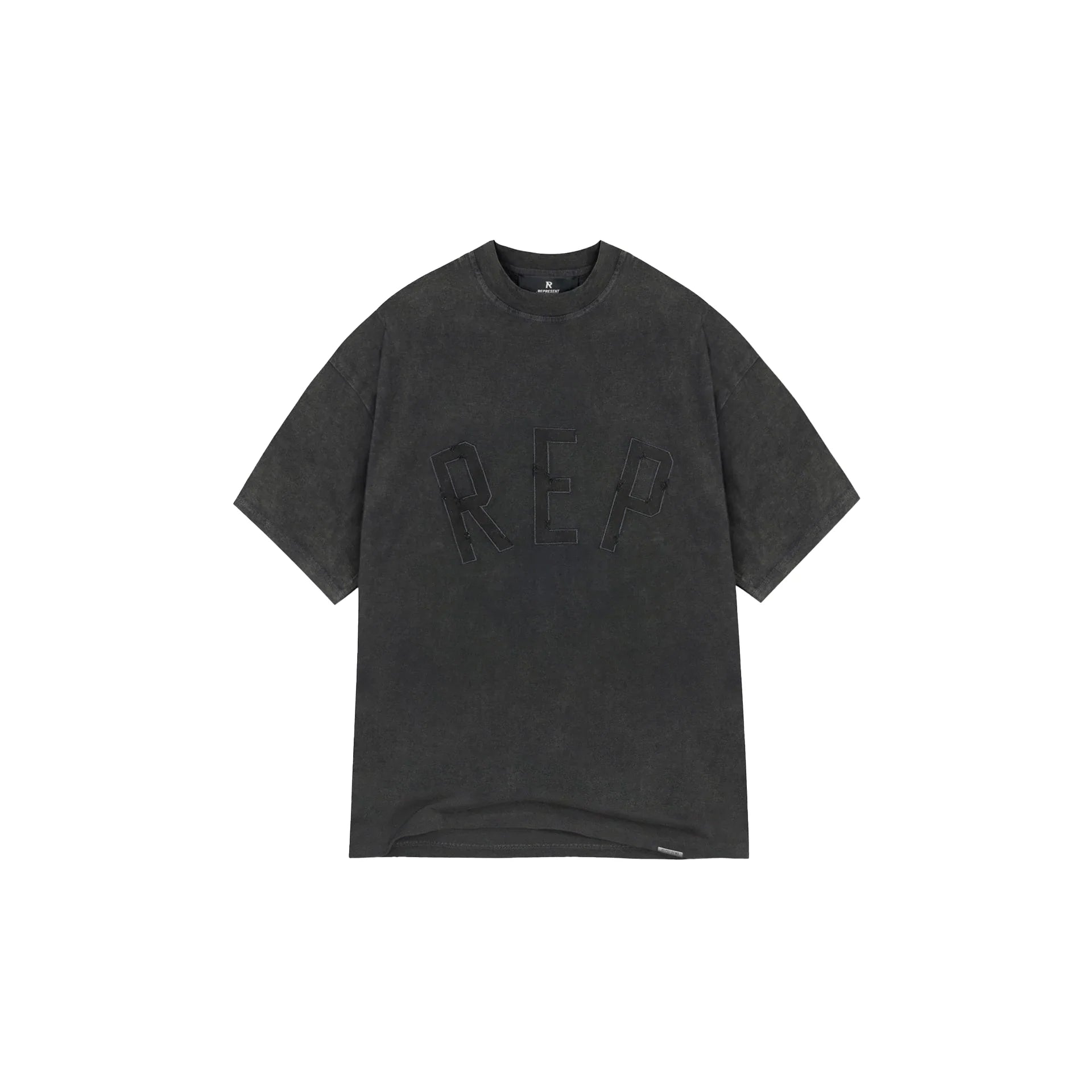 Rep applique t- shirt vintage black