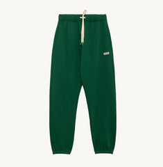 SWEATPANTS IN GREEN JERSEY WITH LABEL