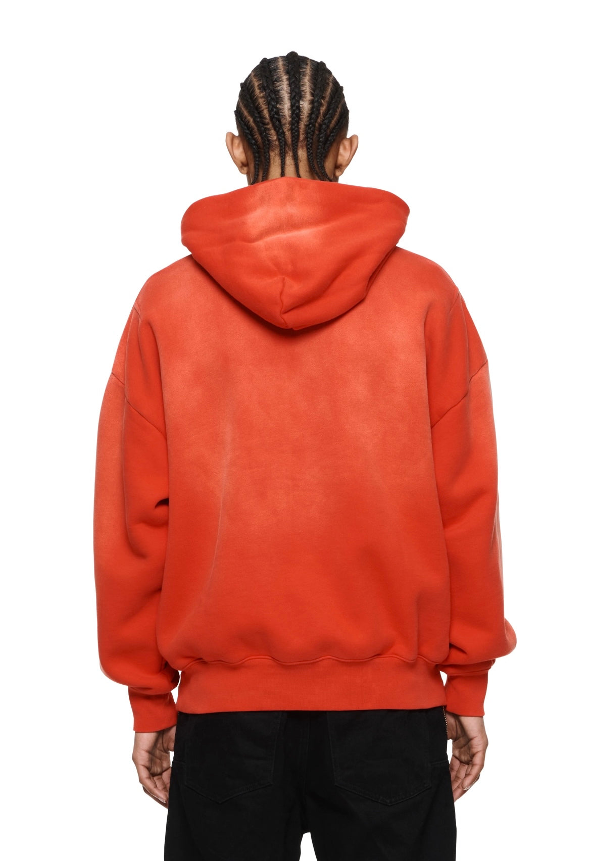 Red-Orange Washed Sweatshirt