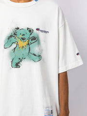 Bear printed T-shirt - white