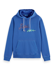 Garment-dyed logo hoodie