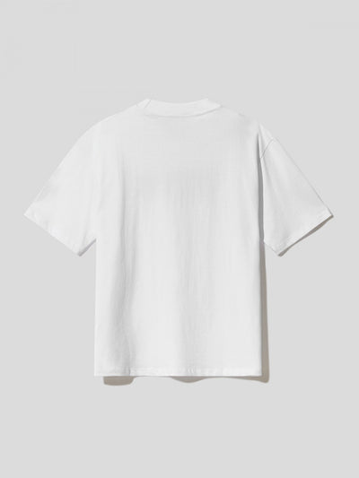 T-Shirt In Jersey Con Stampa Sul Davanti Bianco