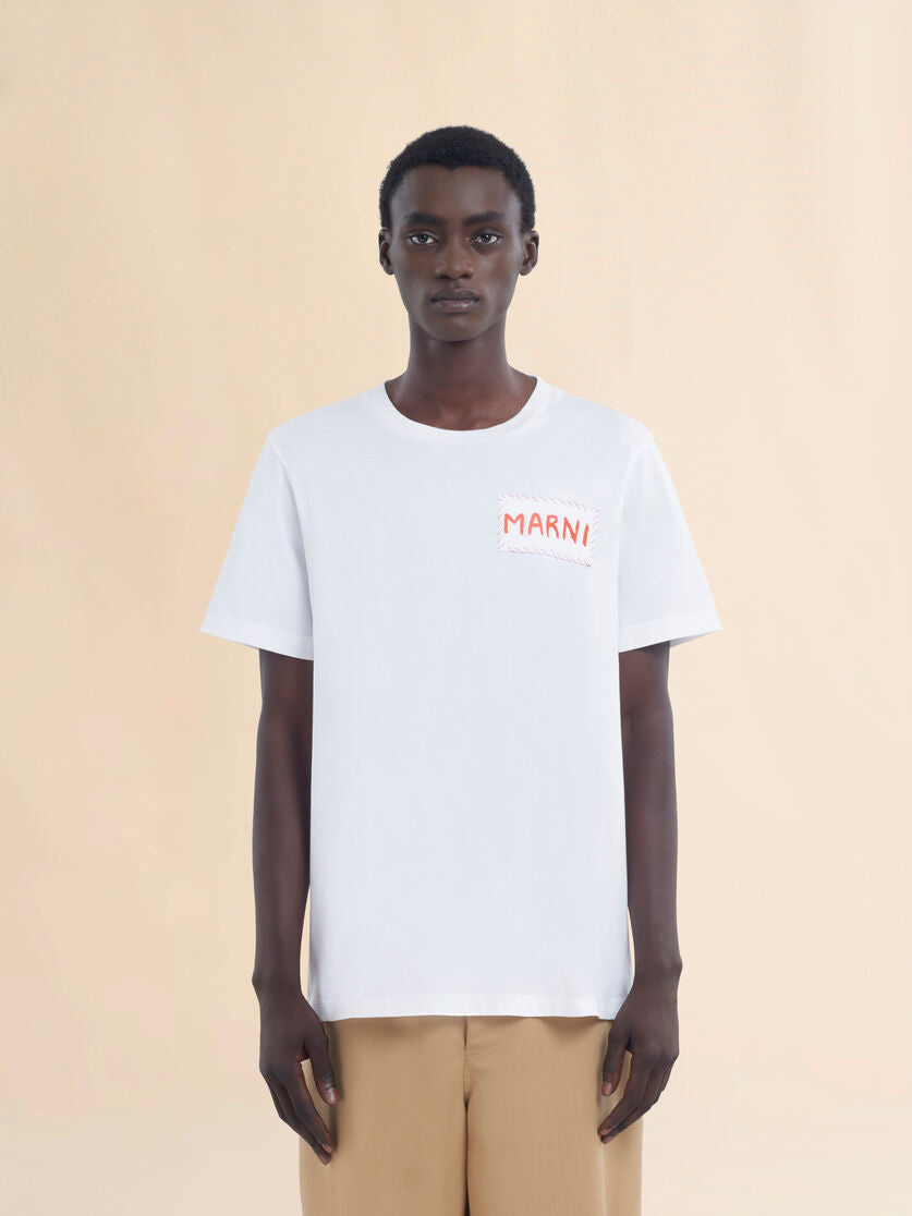 Organic cotton jersey lily white