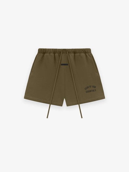 Fleece soccer short - olive