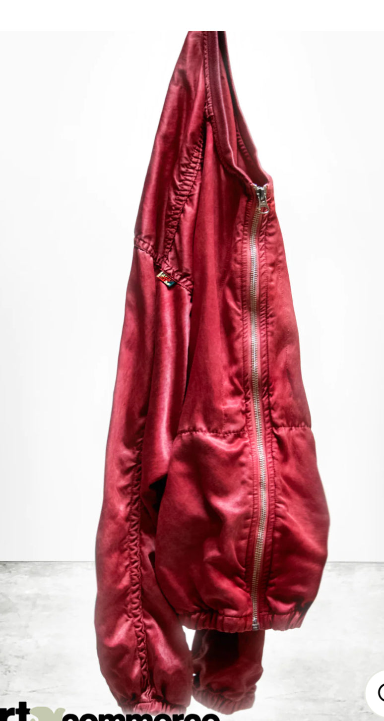 SATIN BOMBER/SHELL - red/glass