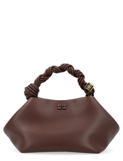 Ganni Bag Small in chocolate-colored leather
