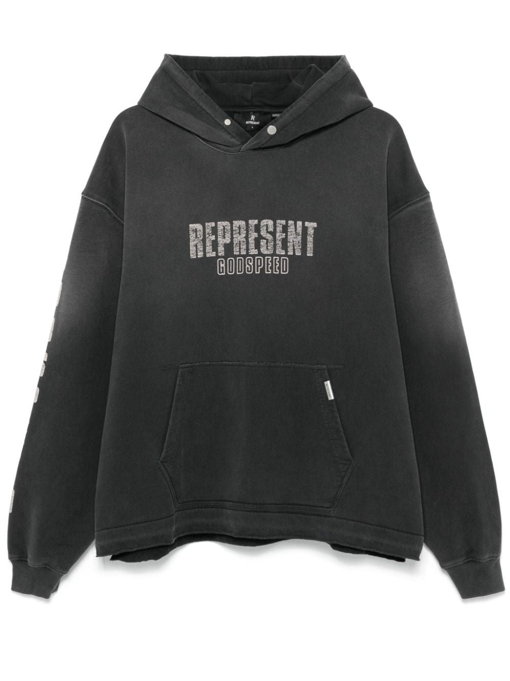 God speed washed black hoodie