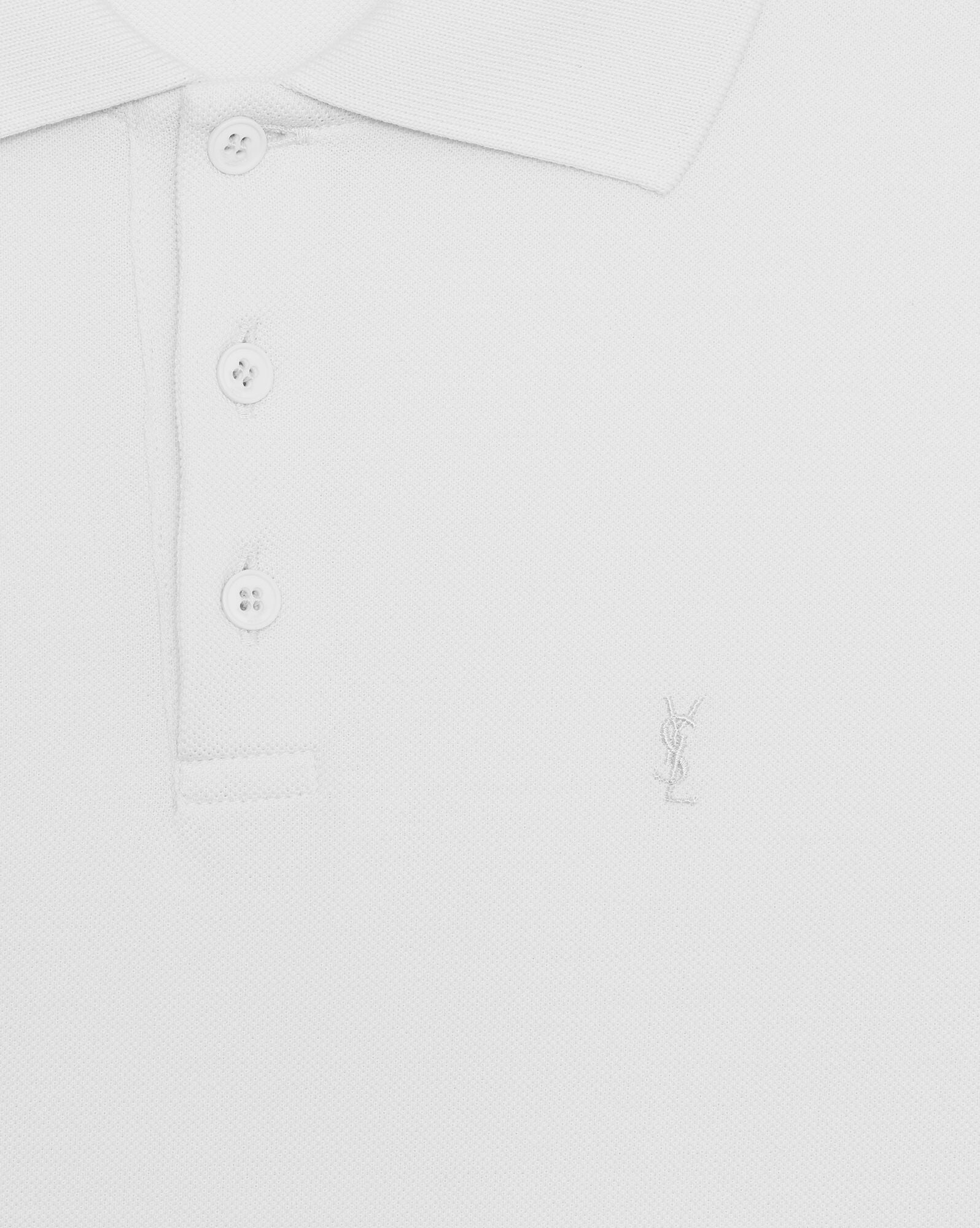 CASSANDRE POLO SHIRT IN COTTON PIQUÉ - WHITE