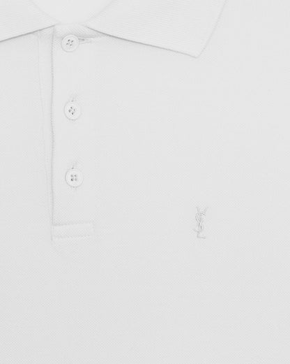 CASSANDRE POLO SHIRT IN COTTON PIQUÉ - WHITE