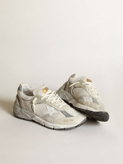 men's Running Dad-Star in white mesh and suede