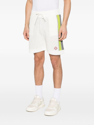 Casablanca striped crochet shorts