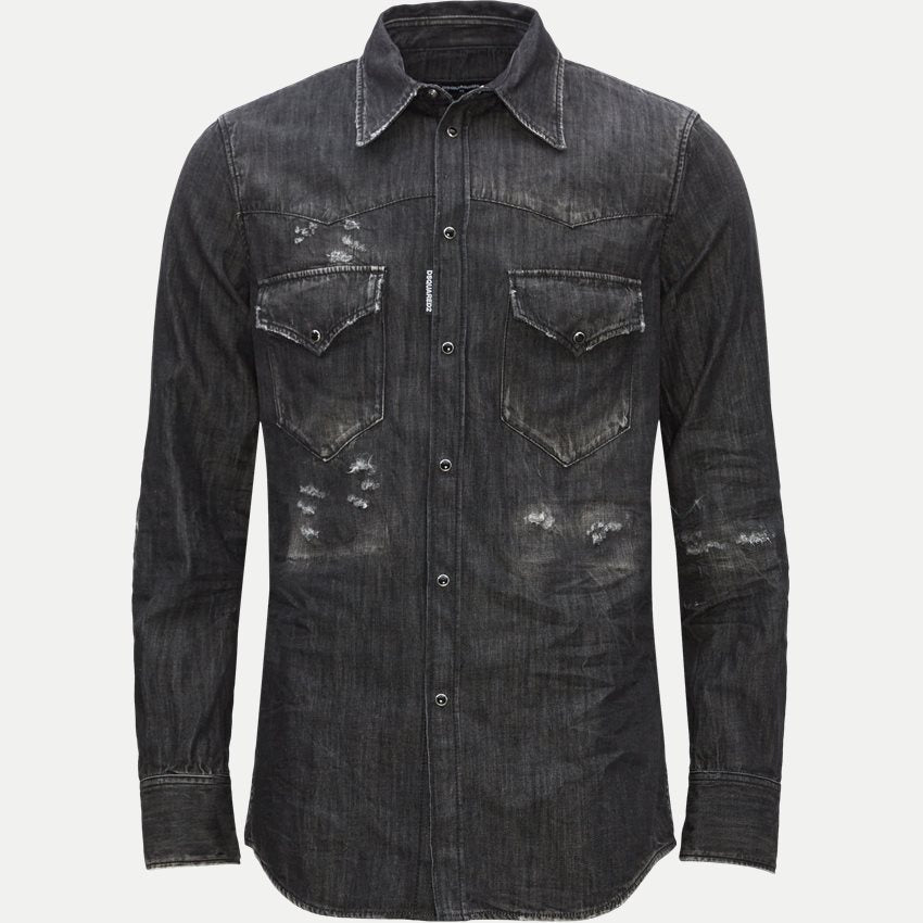 Black denim shirt dsq2