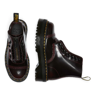 DR. MARTENS SINCLAIR JUNGLE BOOT ARCADIA CHERRY RED מגפי ד"ר מרטינס סינקלייר לנשים
