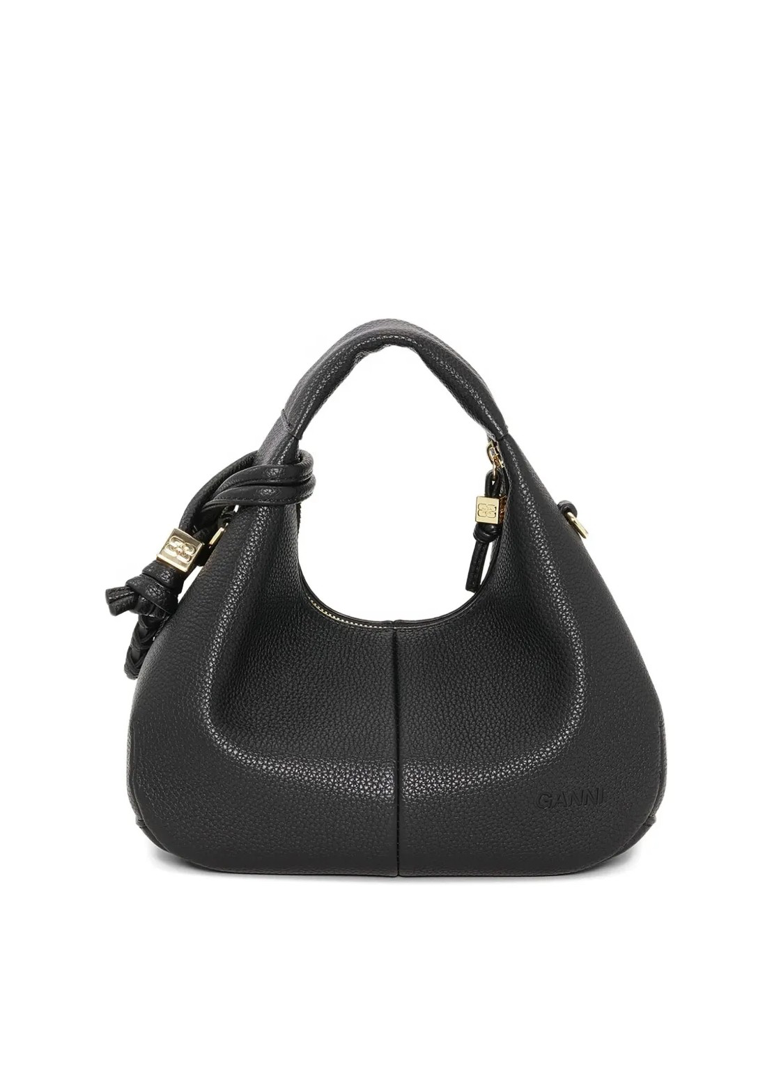 grained knot-detail shoulder bag
