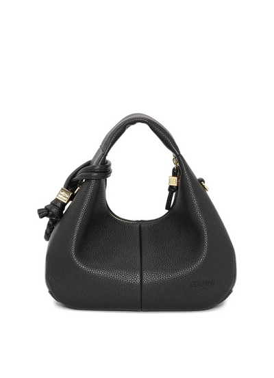 grained knot-detail shoulder bag