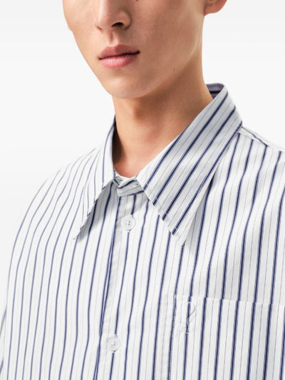 striped cotton short-sleeve Ami De Coeur wide shirt