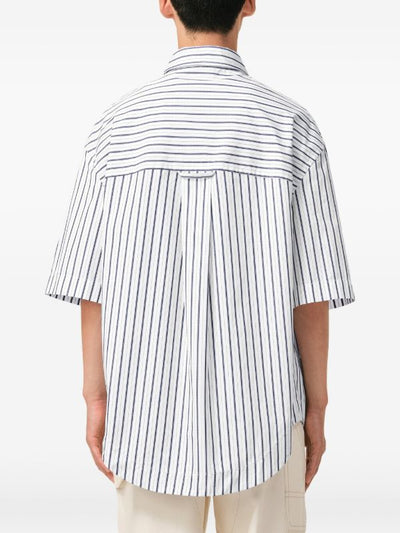 striped cotton short-sleeve Ami De Coeur wide shirt
