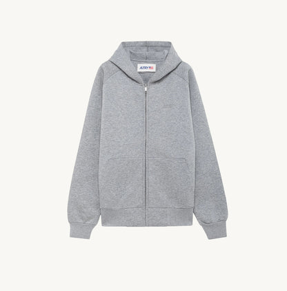 UNISEX HOODIE IN GRAY MÉLANGE NEOPRENE