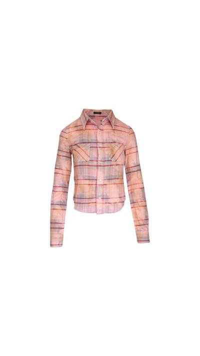 Pink over dyed plaid