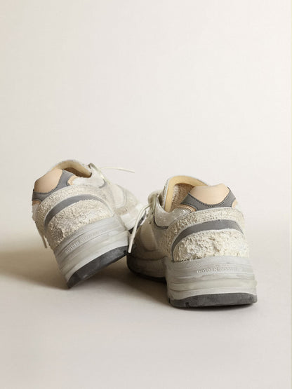 men's Running Dad-Star in white mesh and suede