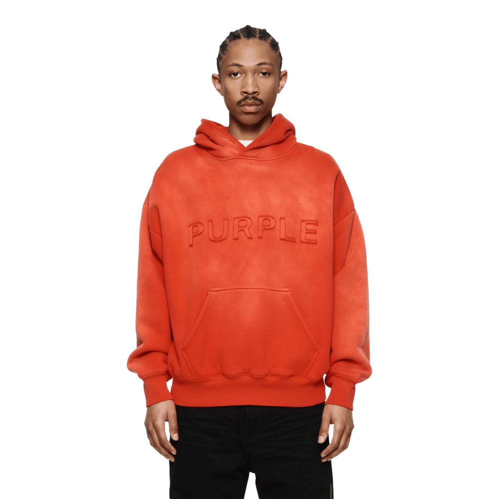 Red-Orange Washed Sweatshirt