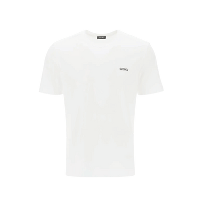 Mini Logo Print T Shirt - White