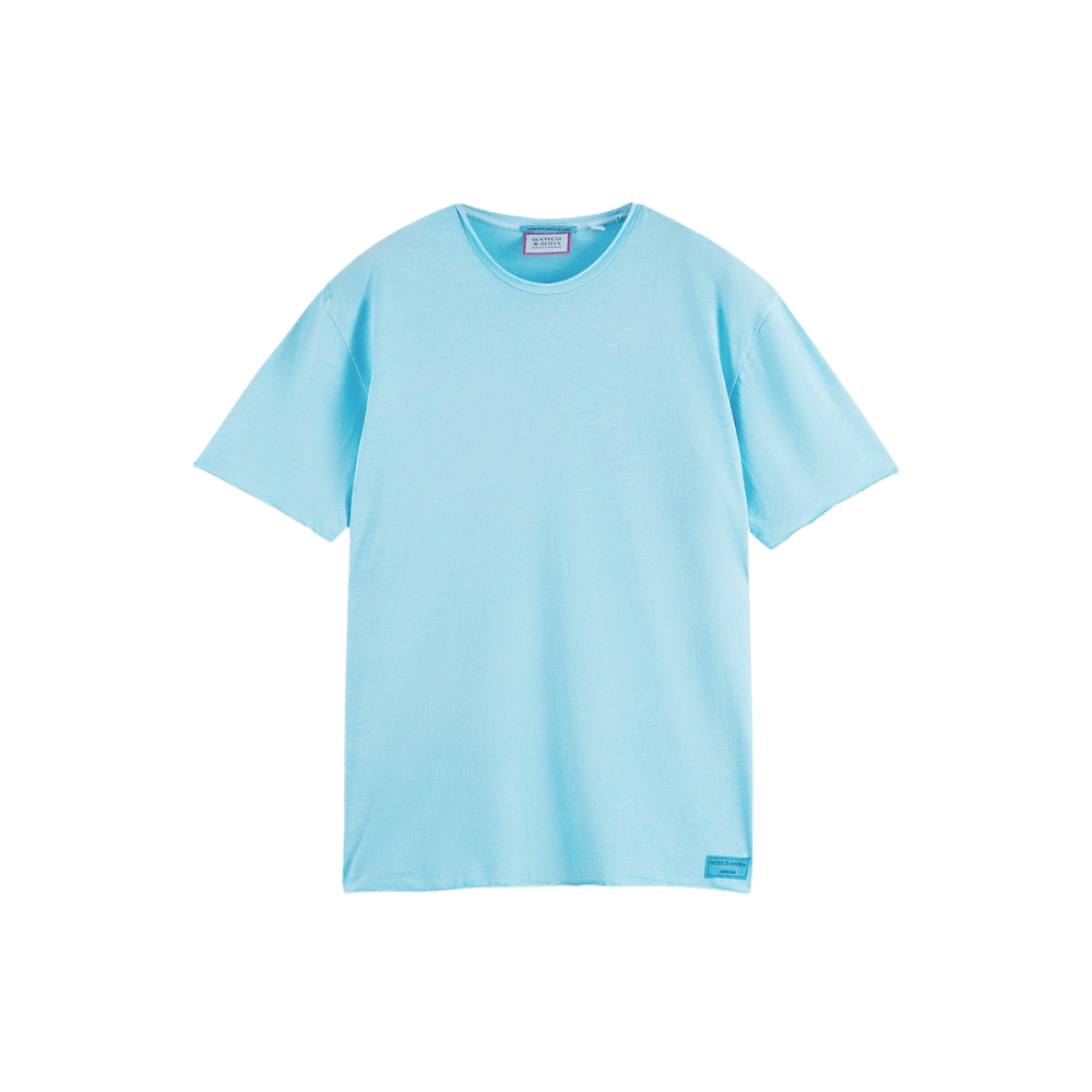 raw edge tee - light blue