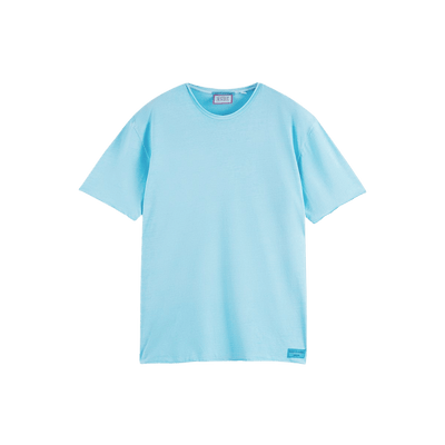 Raw Edge Tee - Light Blue