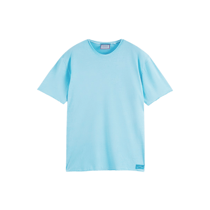 raw edge tee - light blue