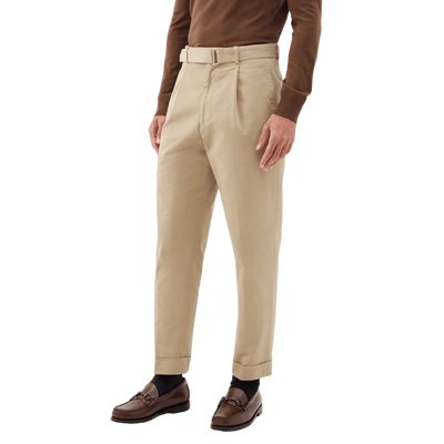 Hugo Twill Slub Pants - Beige
