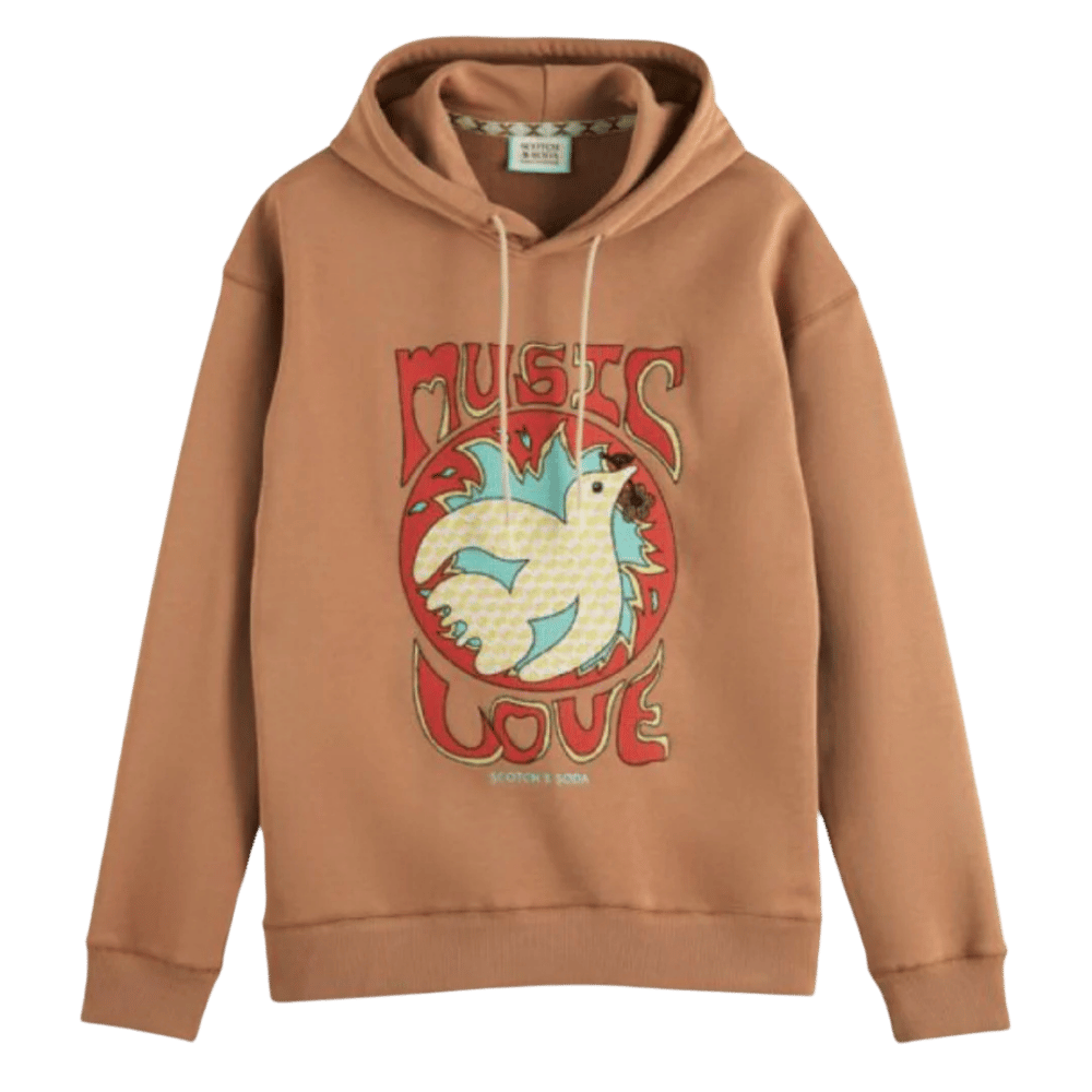 Relaxed Fit Artwork hoodie - Camel