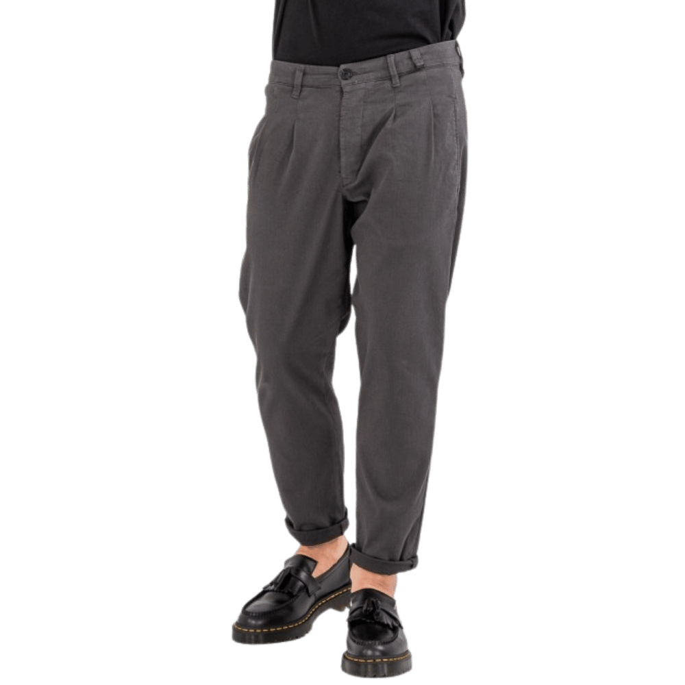 Firenze K4701 Relaxed Tapered Fit Pants - dark grey