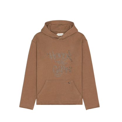 SCRIPT HOODIE - LIGHT BROWN