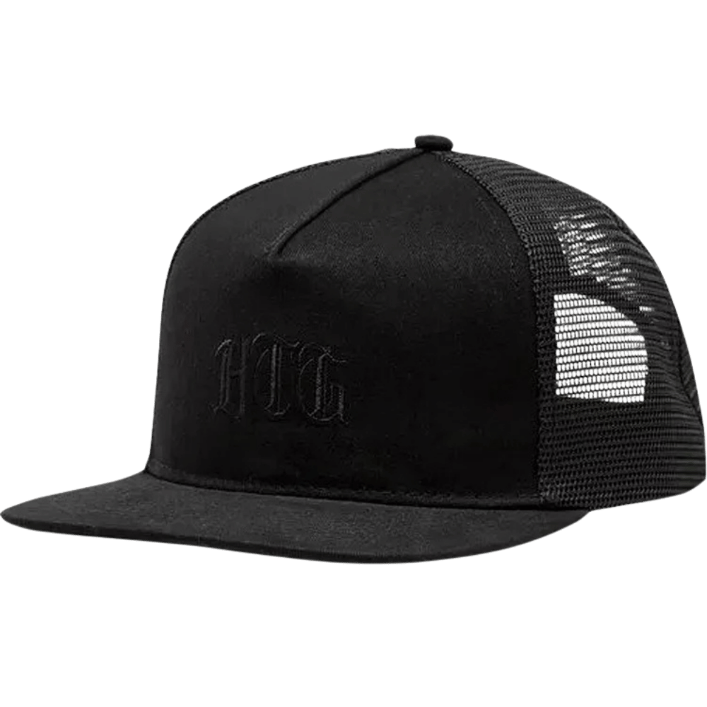 SCRIPT STRAPBACK HAT - BLACK