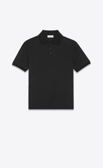 CASSANDRE POLO SHIRT IN COTTON PIQUÉ - BLACK