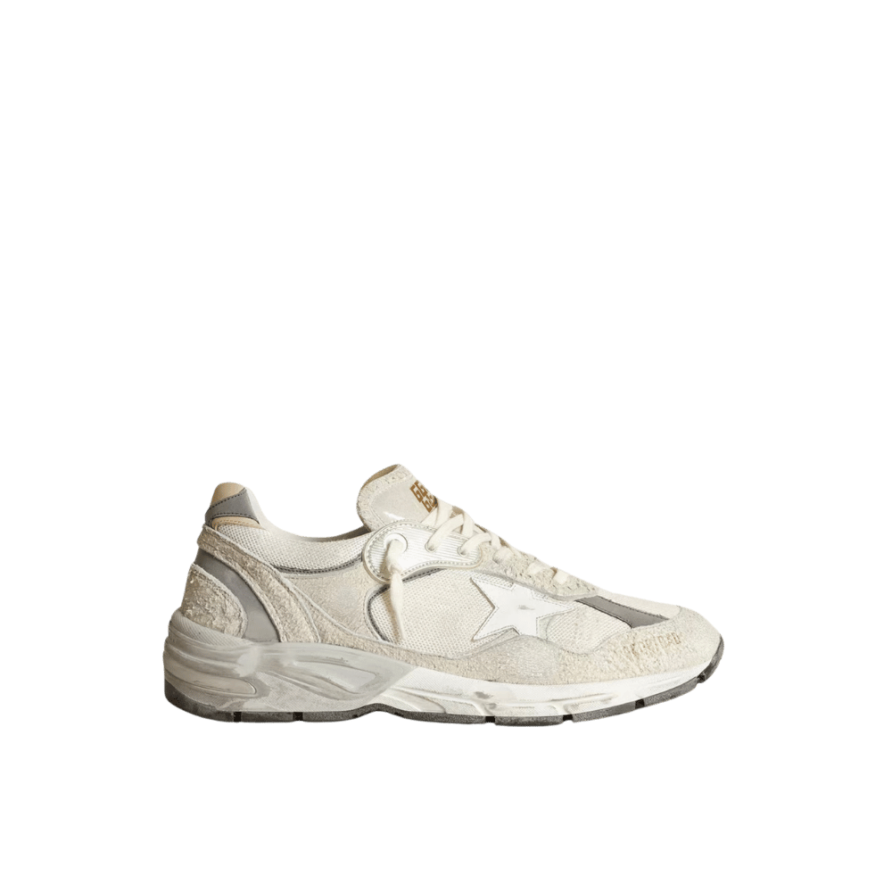 Women's Running Dad-Star in white mesh and suede