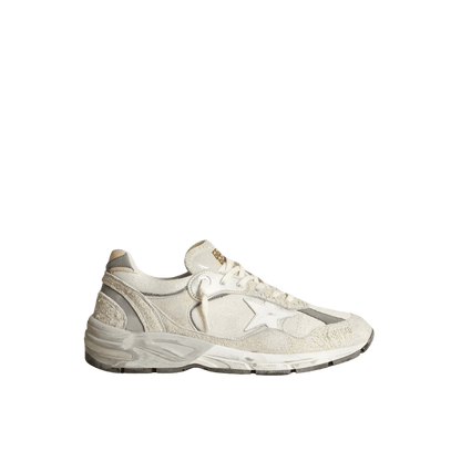 Women's Running Dad-Star in white mesh and suede