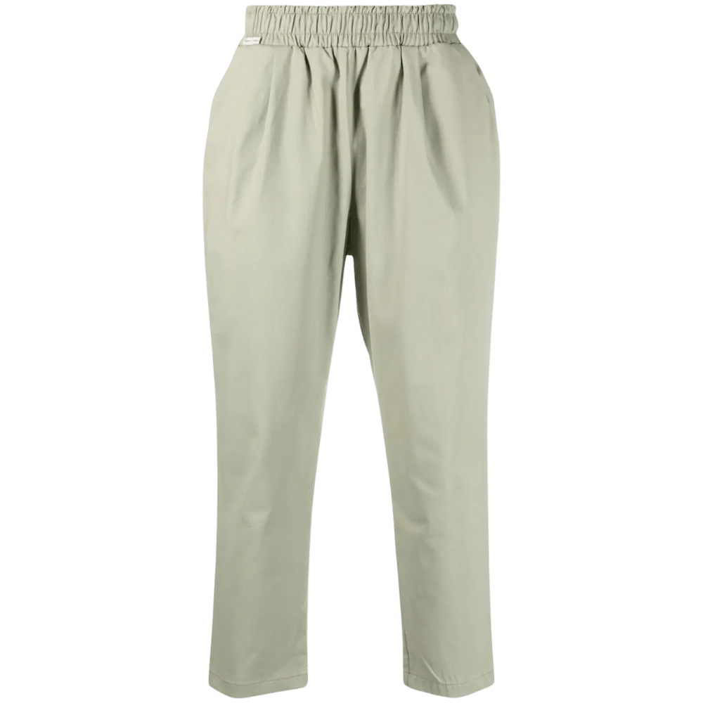 Tapered chino casual trousers - green