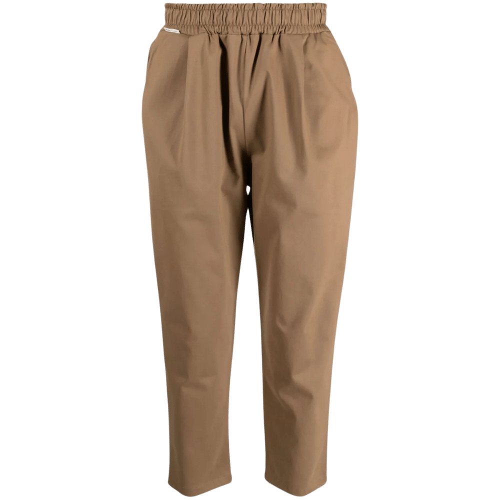 Tapered chino casual trousers - beige