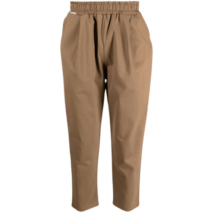 Tapered chino casual trousers - beige