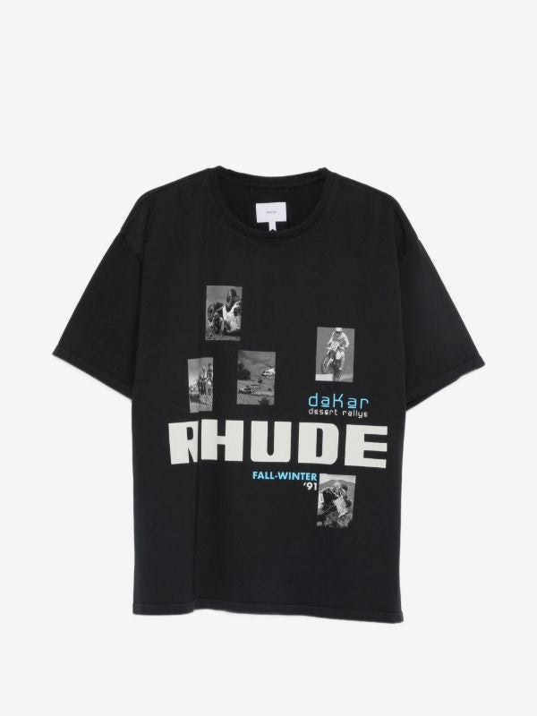 RHUDE
logo-print graphic-print T-shirt